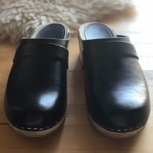 Swedish Hasbeens Black Swedish Husband Clog